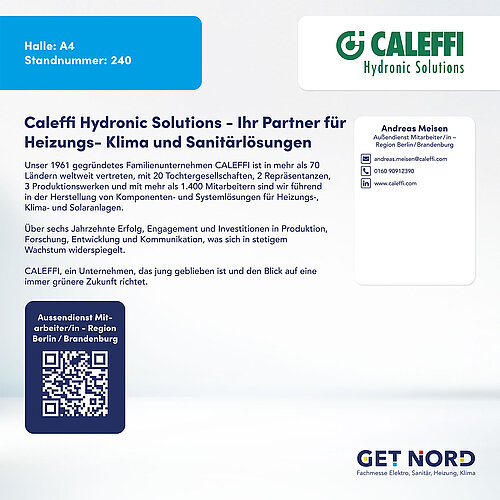 Jobkachel von Caleffi Armaturen GmbH
